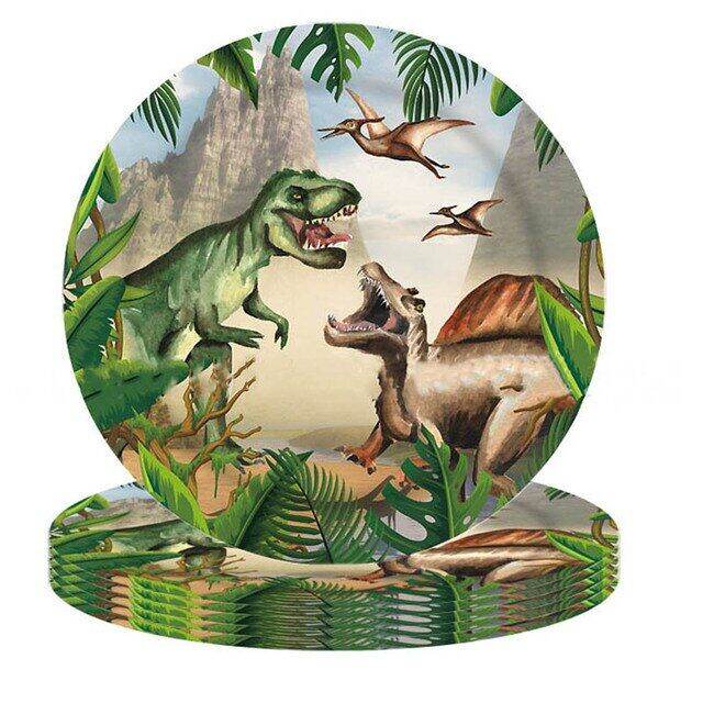 JHB Jurassic World Dinosaur Theme Disposable Tableware Jungle Safari