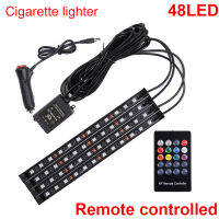 48 LED Car Foot Light LED Interior Ambient Light Strips APPRemote Sound Control Muti Colors Auto Backlights 12V Atmosphere Lamp