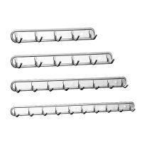 [COD] Wholesale hook wall hanging stainless steel door rear punching clothes coat long row