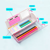 Kids Pencil Case Organizer Stationery Set Pen Holder Creative school supplies For Girl Boys kawaii white board cute storage box