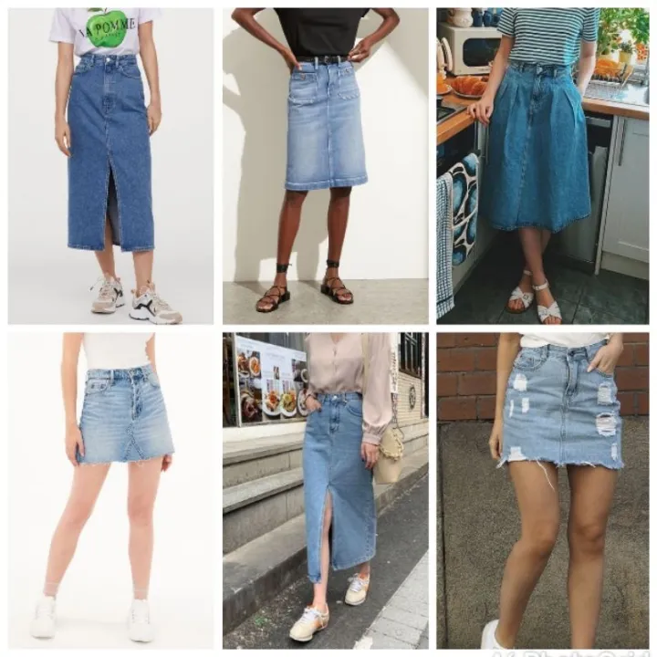 DENIM MAXI/MIDI/MINI SKIRTS LIVE SELLING CHECKOUT LINK | Lazada PH