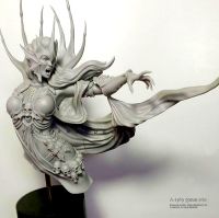 1/10 Resin bust model kits figure colorless and self-assembled A-1369