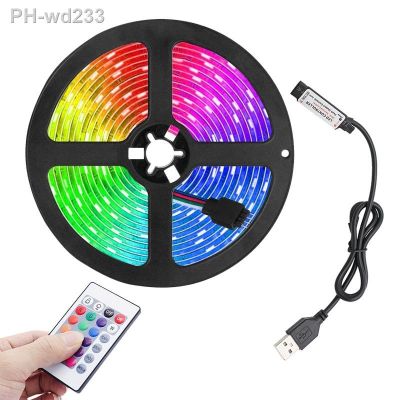 【LZ】 LED Strip Light RGB 1/2/3/4/5M USB 2835SMD Flexible Lamp Tape With Remote Control For TV Backlight Home Party Decoration