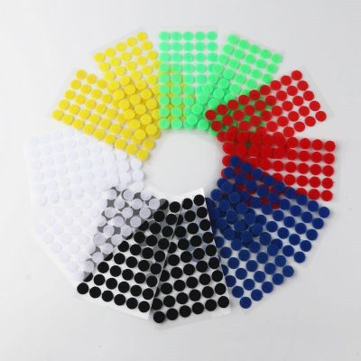 102 Pairs Colorful Self Adhesive Fastener 15mm Magic Tape Sticker Disc Strong Glue DIY Sewing Round Hook Loop Coin Adhesives Tape
