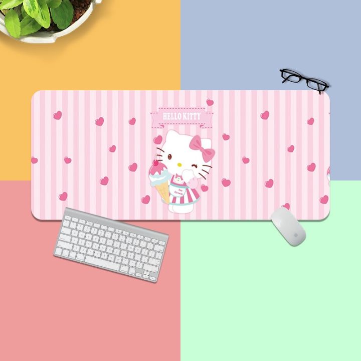 hellos-kitty-mouse-pad-คีย์บอร์ดอุปกรณ์เสริมโต๊ะคอมพิวเตอร์เครื่องเกมคอนโซล