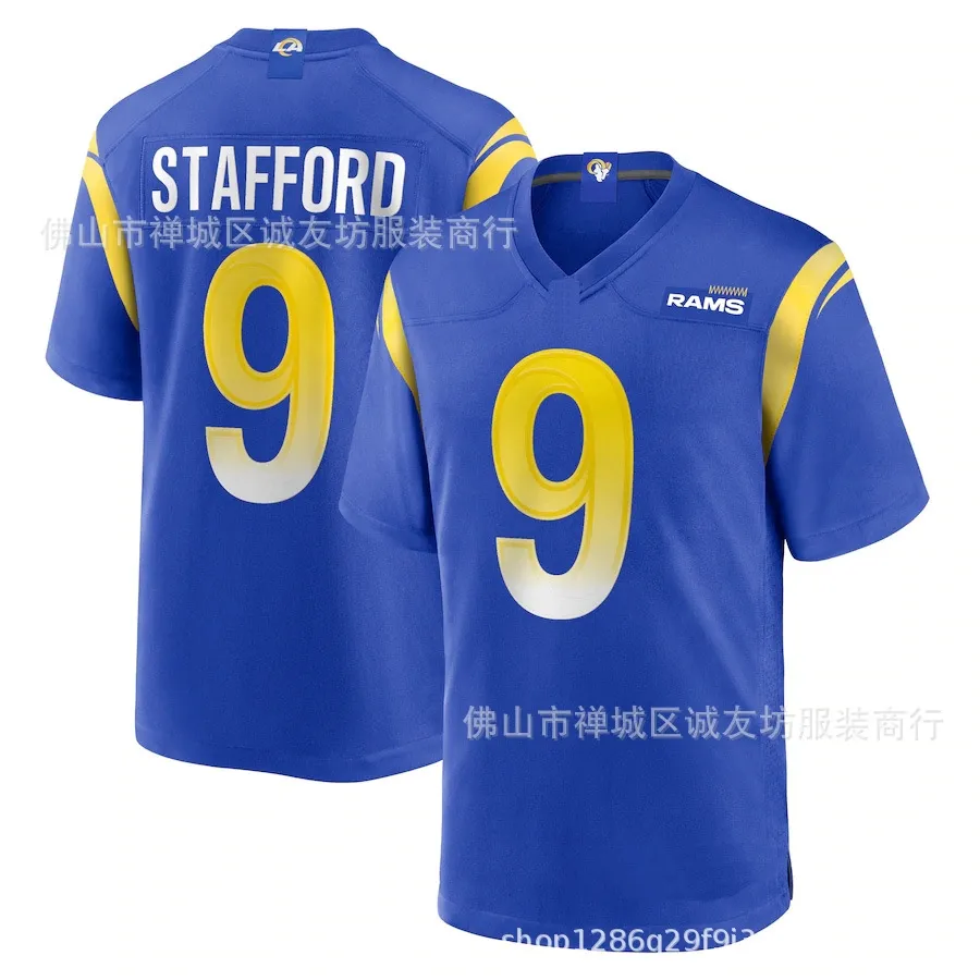 ❇◊✓ NFL Rugby Jersey Rams 9 White Rams Matthew Stafford Jersey Dropshipping