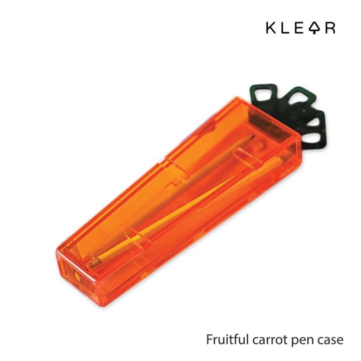 klearobject-fruitful-carrot-pen-case-กล่องอะคริลิคใส่ปากกา-กล่องใส่ดินสอ-ที่ใส่เครื่องเขียน-กล่องดินสอ-กล่องปากกา-กล่องเครื่องเขียน-อะคริลิค