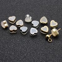 Heart Shape Clear Soft Silicone Rubber Earring Backs Safety Rubber Stopper Jewelry Accessories DIY Ear Plugging Blocked Caps