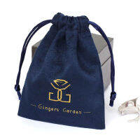 Navy Flannel Gift Bags 5x7cm 8x10cm 9x12cm 11x14cm Eyelashes Hair Makeup Sack Jewelry Drawstring Pouches