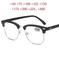 Metal Half Frame Reading Glasses Presbyopic Eyewear Male Female Far sight Glasses with strength 0.5 0.75 1.0 1.25 To 4.0