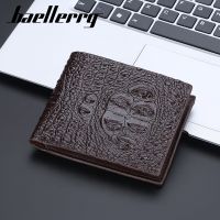 【CC】 Baellerry 2022 New Short Men Wallets Pattern Brand Card Holder Mens Wallet Small Coin Photo Male Purse