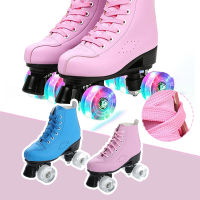 วัยรุ่นเริ่มต้นหรือกลางแจ้งและลูกกลิ้งในร่มสเก็ตไฟ LED-Emitting Skates