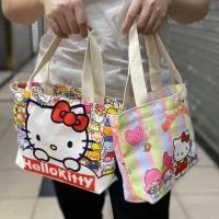 กระเป๋าผ้าใบ Hello Kitty สำหรับผู้หญิงกระเป๋าการ์ตูนลำลอง