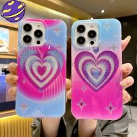 เคสโทรศัพท์รักประกายมุกสำหรับ IPhone 14 13 12 11 Pro Max ส่วนตัวเคสกันกระแทก3D ปกอ่อน