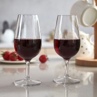 【LZ】☬✌  Copo De Vinho Inquebrável De Plástico Tritan Cálice Transparente Conjunto Stemmed de 1 2 Presentes Perfeitos Festa De Housewarming Aniversário De Casamento 220ml