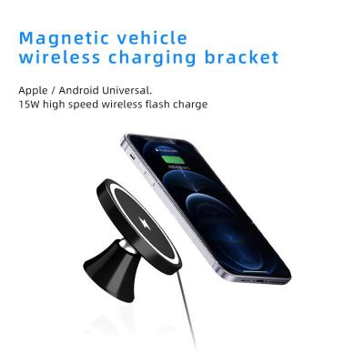 15W Qi Magnetic Wireless Car Charger Phone Holder For IPhone 12 Pro Max Universal Wireless Charging Car Phone Holder For Huawei Car Chargers