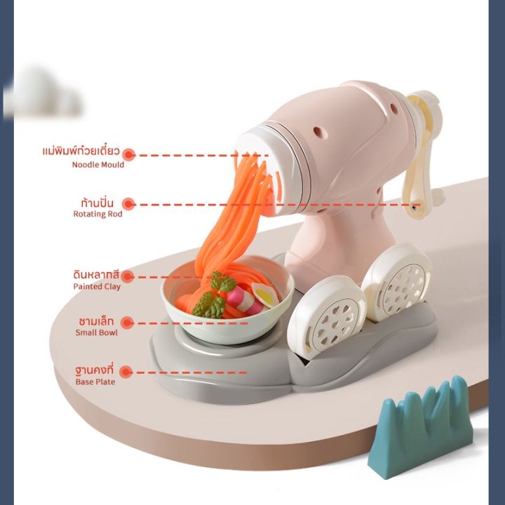 smilewil-ของเล่นเด็กเครื่องทำเส้นก๋วยเตี๋ยว-ชุดอุปกรณ์ปั้นแป้งโดว์-แป้งโดว์-ดินน้ำมันเด็กdiy-ของเล่นเด็ก-แป้งโดว์ของเล่นเด็ก