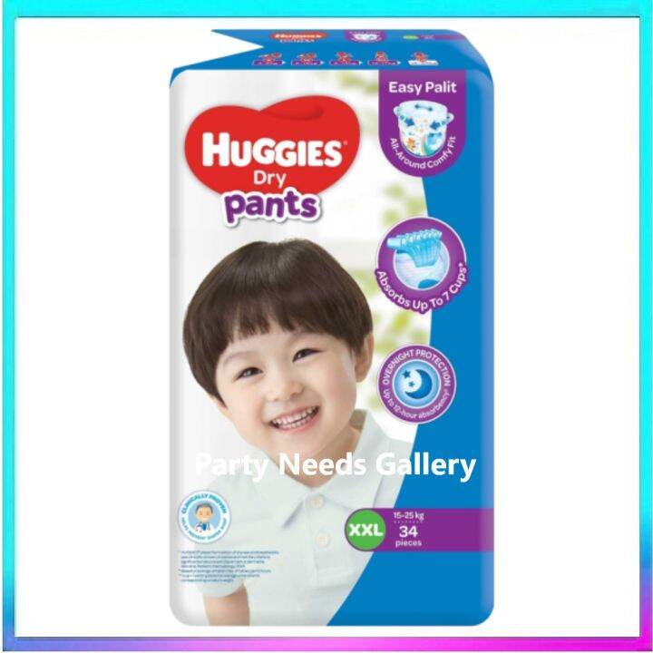 Huggies Dry Pants Diaper XXL 15-25kg 34s | Lazada PH