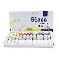 หลอดวาดภาพสีอะคริลิคสีเพ้นท์แก้วขนาด12มล. 12สี SADGGFHH