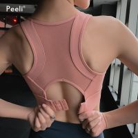 Sport Bras Women Plus Size Mesh Gym Crop Tops Breathable Solid Yoga Bra Fitness Sports Top Adjust Sport Underwear S-XXL