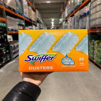 สต็อก Us Swiffer Duster ใช้ในครัวเรือน180องศาแปรงปัดฝุ่นป้องกันไฟฟ้าสถิตย์พร้อมที่จับ28แผ่น