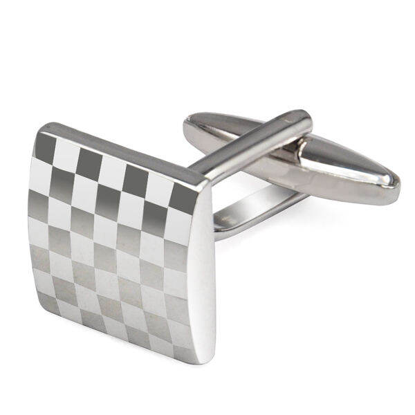 mens-stainless-steel-business-shirt-silver-square-lattice-wedding-cufflinks