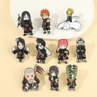 Classic Anime Naruto Akatsuki Lapel Pins Backpack Jeans Cartoon Metal Badges Enamel Brooch Accessories Jewelry For Fans Gifts