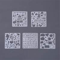 DIY  Painting Stencil Christmas Letter Stencils Theme Lace Ruler Manual Album Graffiti Template Stencils School Art Stationery Rulers  Stencils