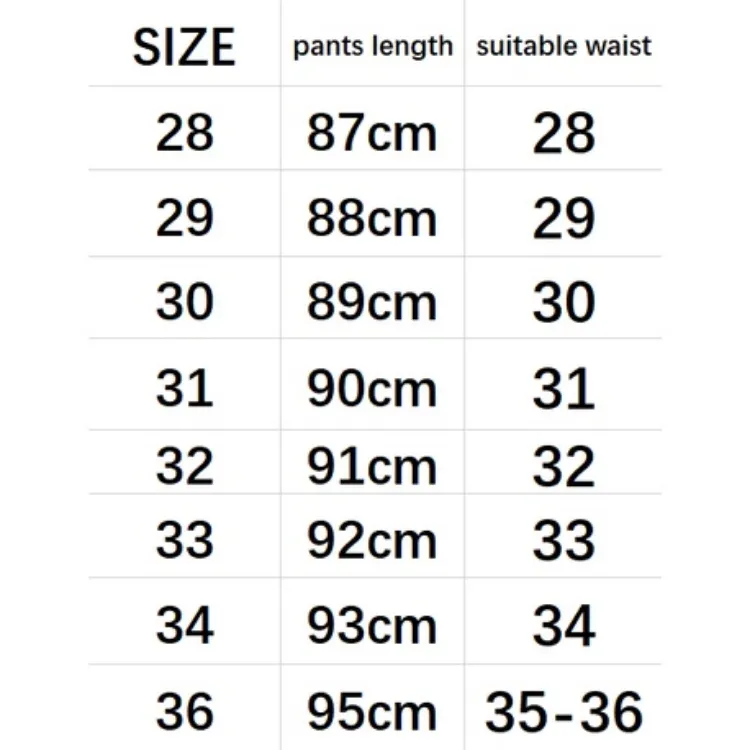 suit pants size conversion