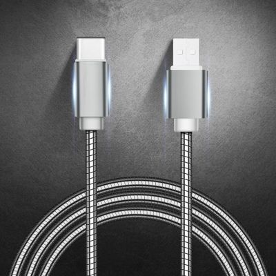 Chaunceybi Heavy Duty Metal Braided USB Charger Cable for 7 Type C Note 9 S10 S9 S8 Data