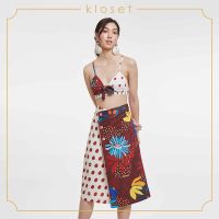 Kloset Design Palka Dot Printed Skirt (RS20-S003) กระโปรงผ้าพิมพ์  กระโปรงแฟชั่น