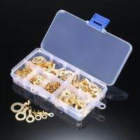 ☏✤ Newest 150PCS Brass Ring Cable Lugs Ring Eyelets Assorted Set M3 M4 M5 M6 M8 M10 Wire Connector Non-insulated Assortment Kit