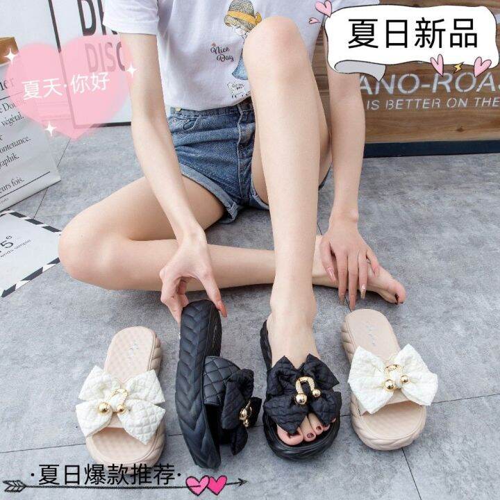 july-internet-celebrity-fashion-hot-style-high-end-all-match-non-slip-2023-new-shoes-flat-heel-slippers-womens-outerwear