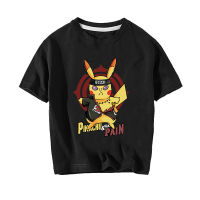 Pokémons Pikachu เสื้อยืดแขนสั้นลายการ์ตูน/คอกลมหลวมอนิเมะเด็กเด็กผู้ชายเด็กผู้หญิงฤดูร้อน0000