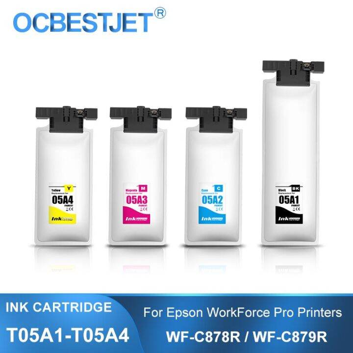t05a1ตลับหมึก-t05a4-t05a3-t05a2ด้วยหมึกสีสำหรับ-epson-workforce-โปร-wf-c878r-wf-c879r-ถุงหมึกเครื่องพิมพ์-c879r-c878r