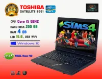 โน๊ตบุ๊ค Notebook Toshiba Core i5 Ram 4 GB (Sim4, PB, SF ทดสอบแล้วเล่นได้ครับ)