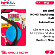Đồ chơi KONG TagALong Ball Medium Size - Gắn kèm dây dắt