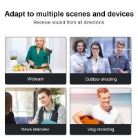 ไมโครโฟนไร้สายลาวาเลียร์แบบพกพาไมค์ขนาดเล็กเครื่องบันทึกวิดีโอเสียงสำหรับถ่ายทอดสดโทรศัพท์เล่นเกม2023Hot ใหม่