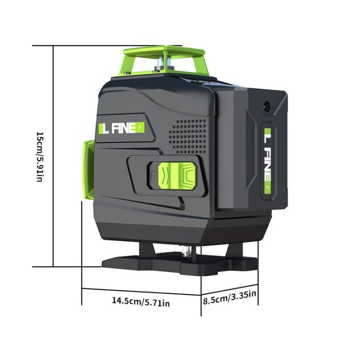 เส้น-lfine16-4d-ระดับเลเซอร์แสงสีเขียวปรับระดับ360ลำแสงสีเขียวแนวนอนและแนวตั้งลำแสงสีเขียวปลั๊กแบบเลเซอร์ทรงพลัง