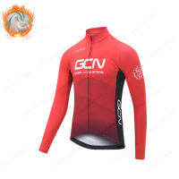 Thermal Fleece Long Sleeve Sportswear Autumn Racing Jersey Suit for Men GCN New Winter Bicycle Set Bike Cycling Team