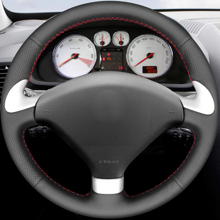 black-pu-faux-leather-diy-hand-stitched-custom-car-steering-wheel-cover-for-peugeot-307-cc-2004-2009-307-sw-2004-2009-407-407-sw