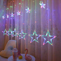 Led String Lights Moon Star Garland Bedroom Window Christmas Fairy Lights Festoon Decoration Halloween Wedding Holiday Lighting