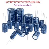 ○♞ 6.3V 10V 16V 25V 35V 50V 400V 450V 1UF 2.2UF 4.7UF 10UF 1000UF 22UF 33UF 47UF 470UF 100UF 220UF Aluminum Electrolytic Capacitor