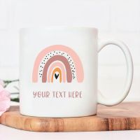 Cute Couple Lovers Mugs You Text Here Cartoon Print Colored Ceramics Mugs Cute Rainbow Coffe Mug Birthday Gift Water Cup