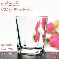 แก้วน้ำ แก้วใส แก้วก้นเหลี่ยน แก้วใส่น้ำ ปั่น ผลไม้ กาแฟ สมุนไพร แก้วน้ำใสสวยๆ ขนาด 9.4 oz. 270 ml. รุ่น City Tumbler