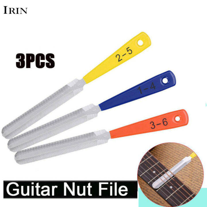 3 Pcs/set Guitar Nut File Slotting Saddle Files Fingerboard File