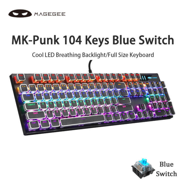 MageGee MKstorm Mechanical Gaming Keyboard, 2021 New Upgraded Blue