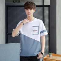 Manufacturers whole pure n half-se T- summer mens short-sed T- students loose -mat round neck top