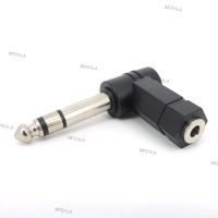 L Type 3.5mm Female Jack to 6.35mm 6.5 Male Jack Right Angled Cable Converter Connector Plug Headphone Sound Adapter WFEHTH