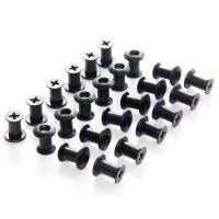 24pcs Black Cross Flat Head Chicago Screw With Washer Perfect for DIY Kydex Sheath Holster Hand Tool Parts Screw Nut Drivers